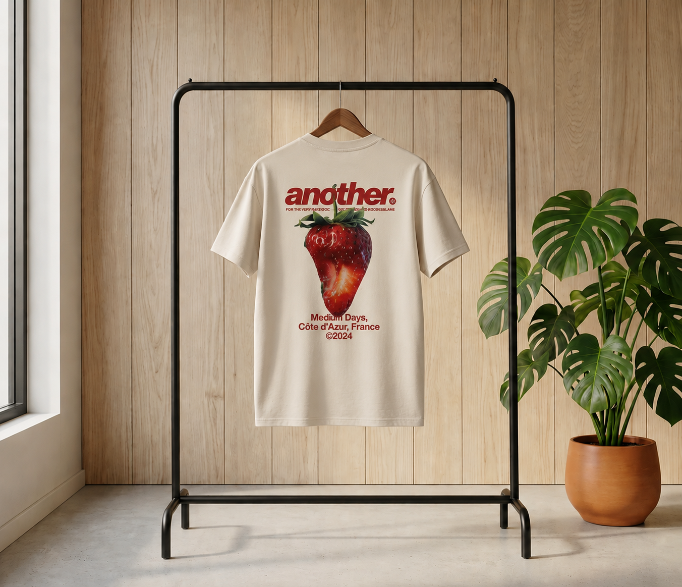 Camiseta Another Beige Strawberry