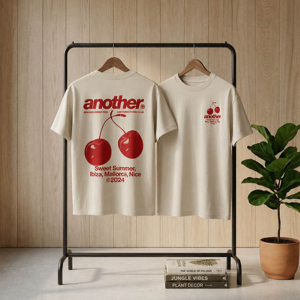 Another Beige Double Cherry T-shirt