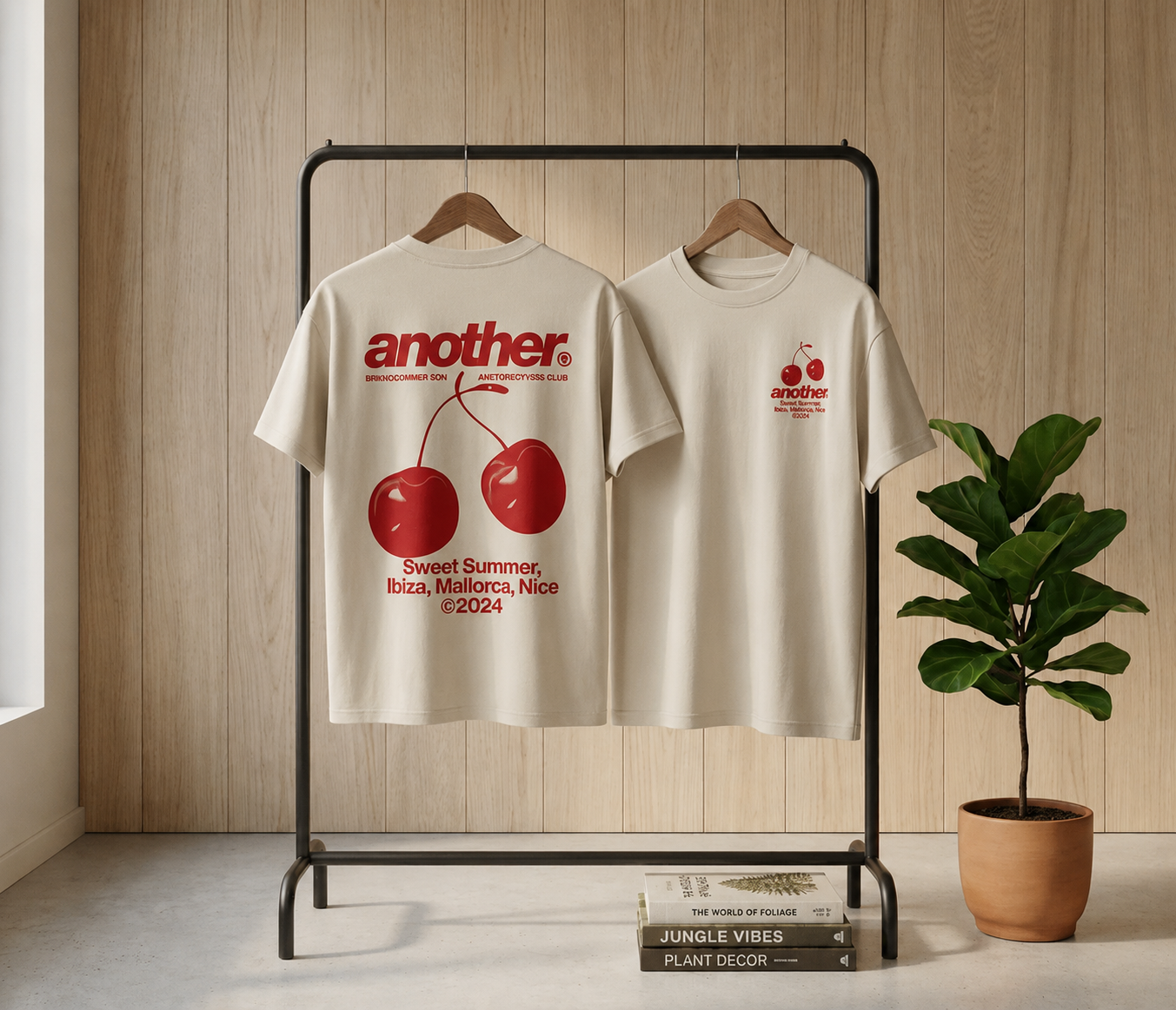 Camiseta Another Beige Double Cherry