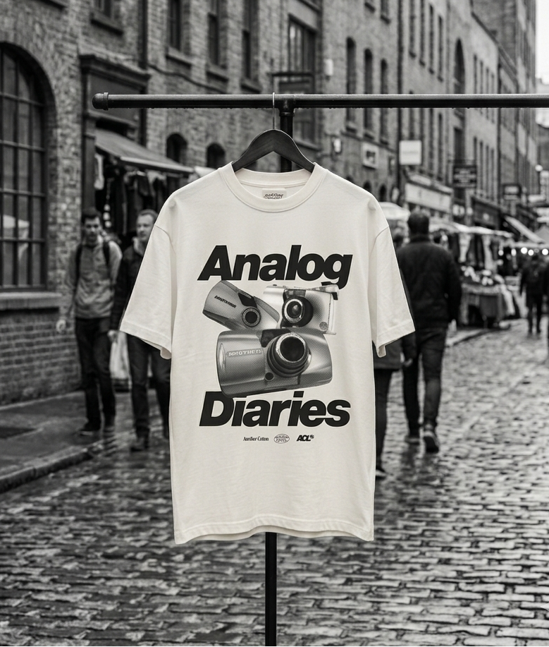 Camiseta Blanca "Analog Diaries"