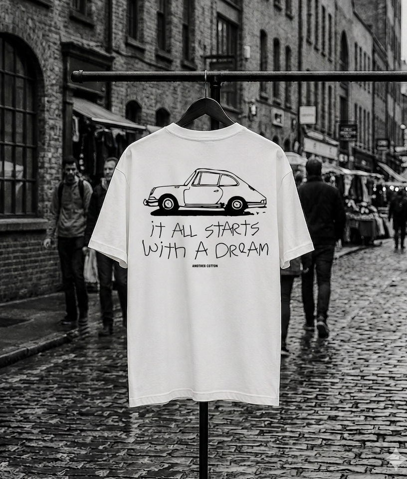 Camiseta Blanca "It All Starts With A Dream"
