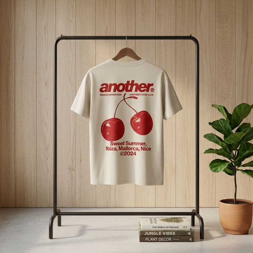 Another Beige Double Cherry T-shirt