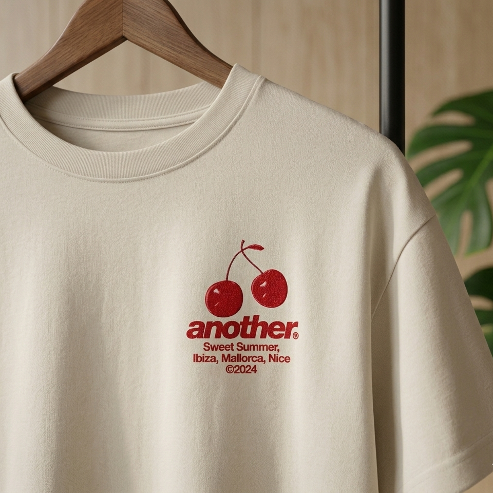 Another Beige Double Cherry T-shirt