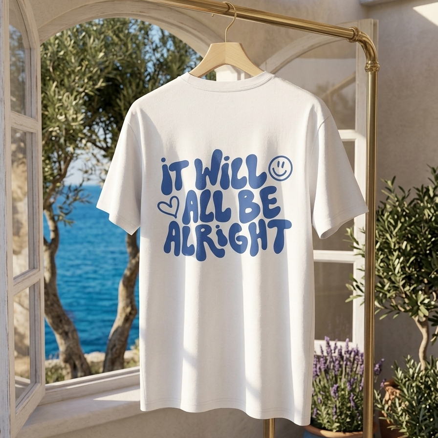 Camiseta Blanca "It Will All Be Alright"