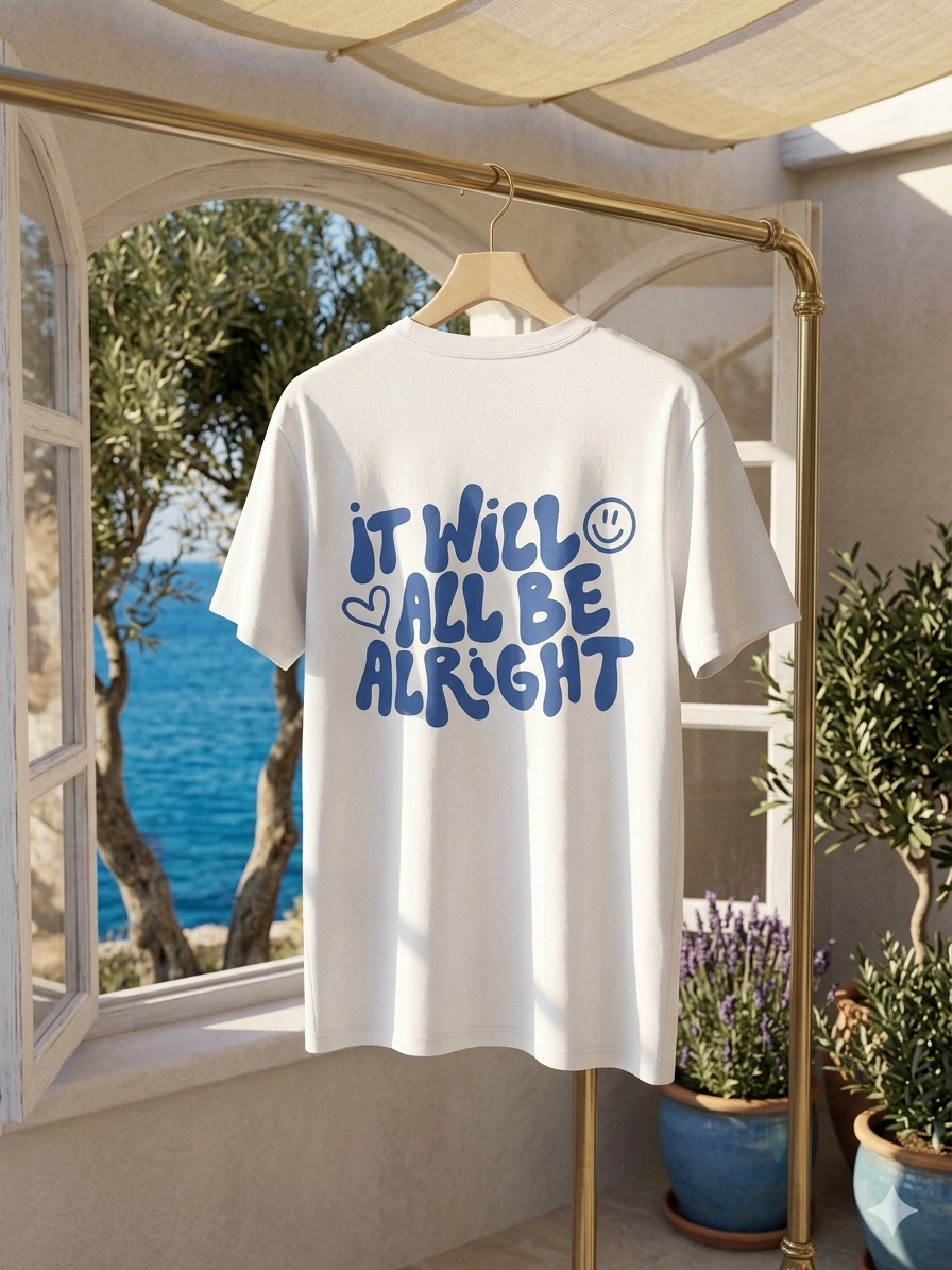 Camiseta Blanca "It Will All Be Alright"