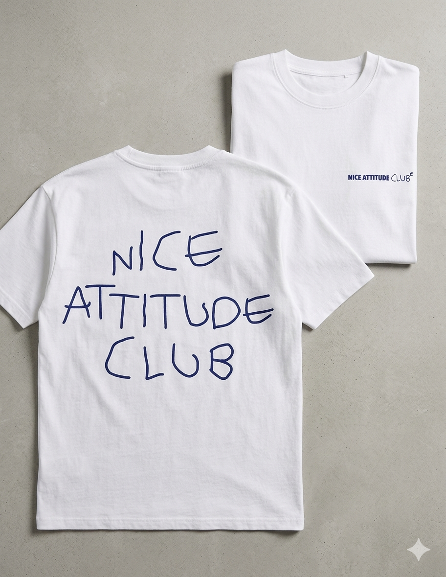 Camiseta Blanca "Nice Attitude Club"
